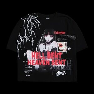 Civil Regime BLOOM BANKAI TEMPTRESS DUNGEON TEE IN BLACK Size Large